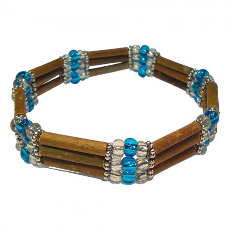 Bracelet Perles bleues claires