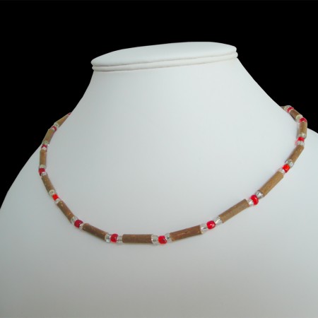 Collier Perles rouges