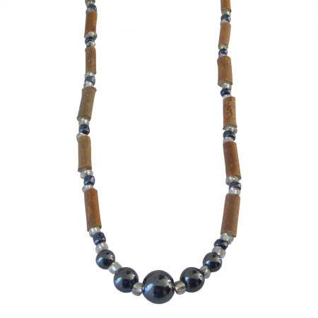 Collier Hématite gris anthracite