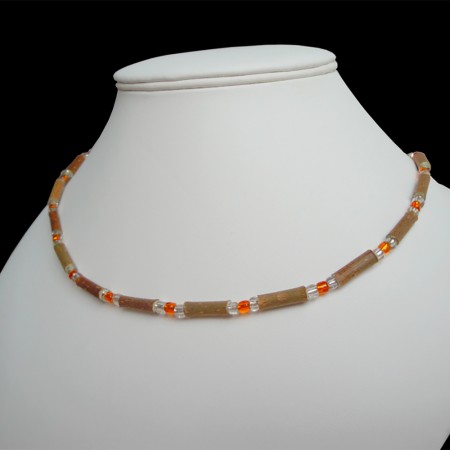 Collier Perles oranges sur mesure