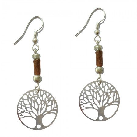 Boucles d'oreilles arbre de vie