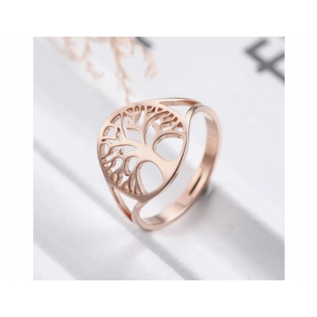 018 Bague arbre de Vie réglable rosé