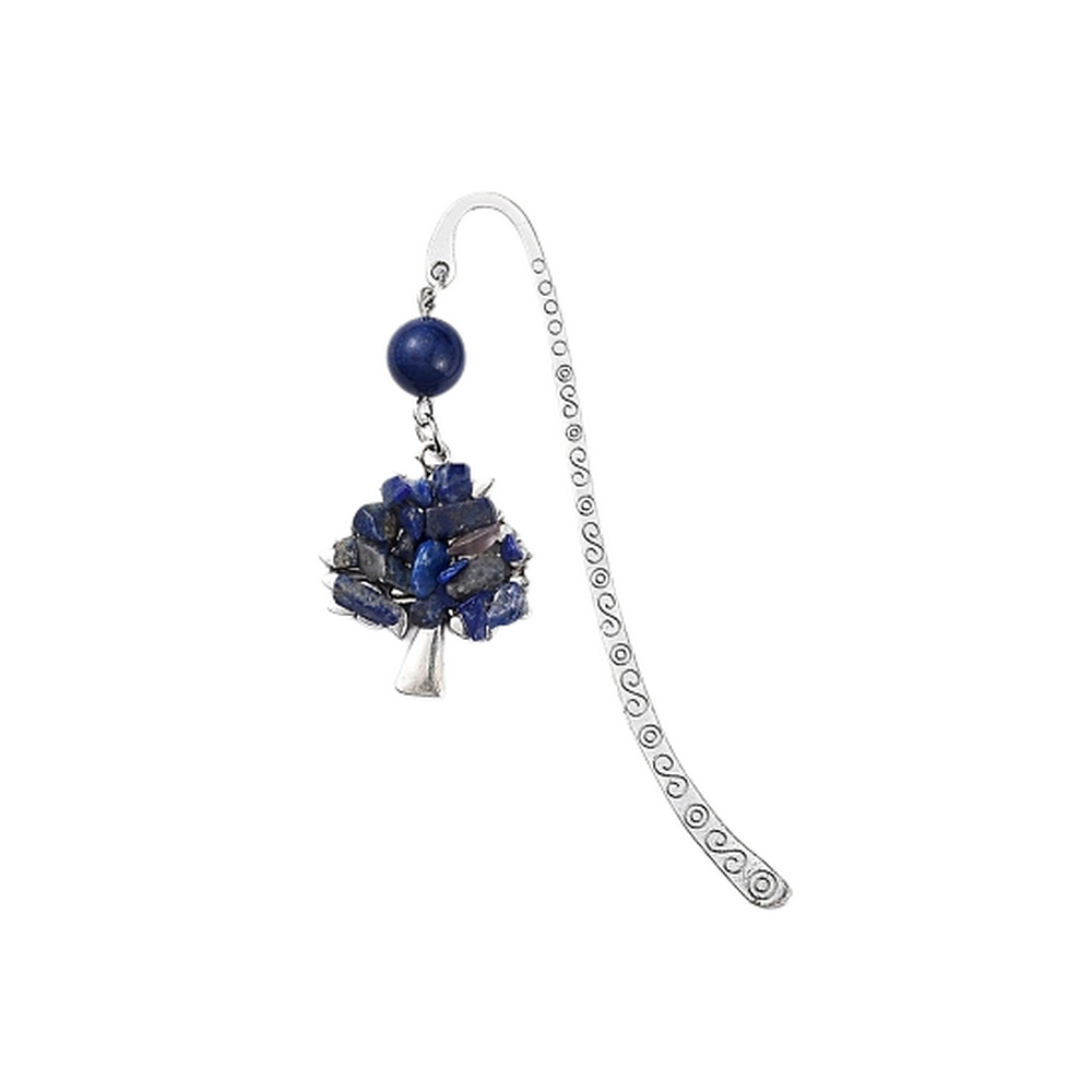 Marque-Page Lapis Lazuli Arbre de vie et pierres