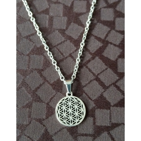 Collier petite fleur de vie silver